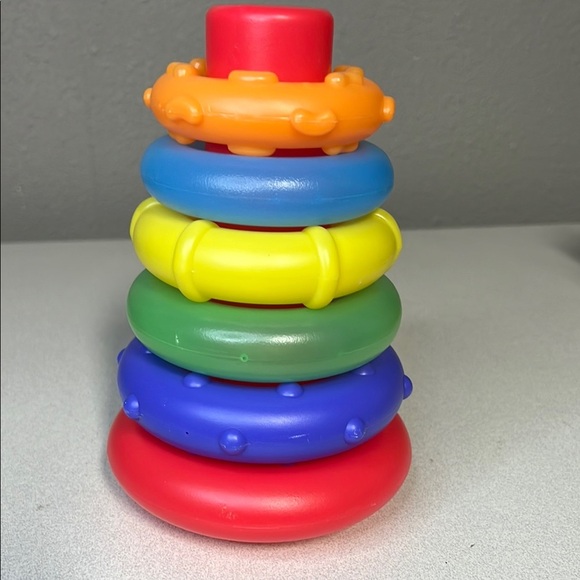 Infantino Red and Orange Learning Stacking Rings - Picture 3 of 5